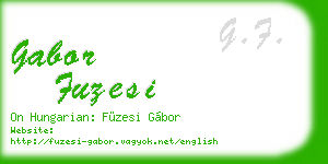 gabor fuzesi business card
